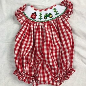 The Smocking Place Tractor Farm John Deere Bubble